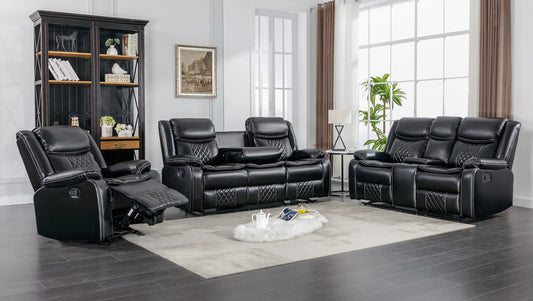 Weston Black- 3PC Reclining Living Room Set