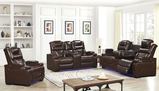 Woodland Brown 3 Piece Power Reclining Living Room Set