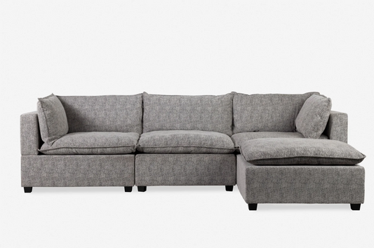 4 Piece Fabric Cloud Style Sectional Couch